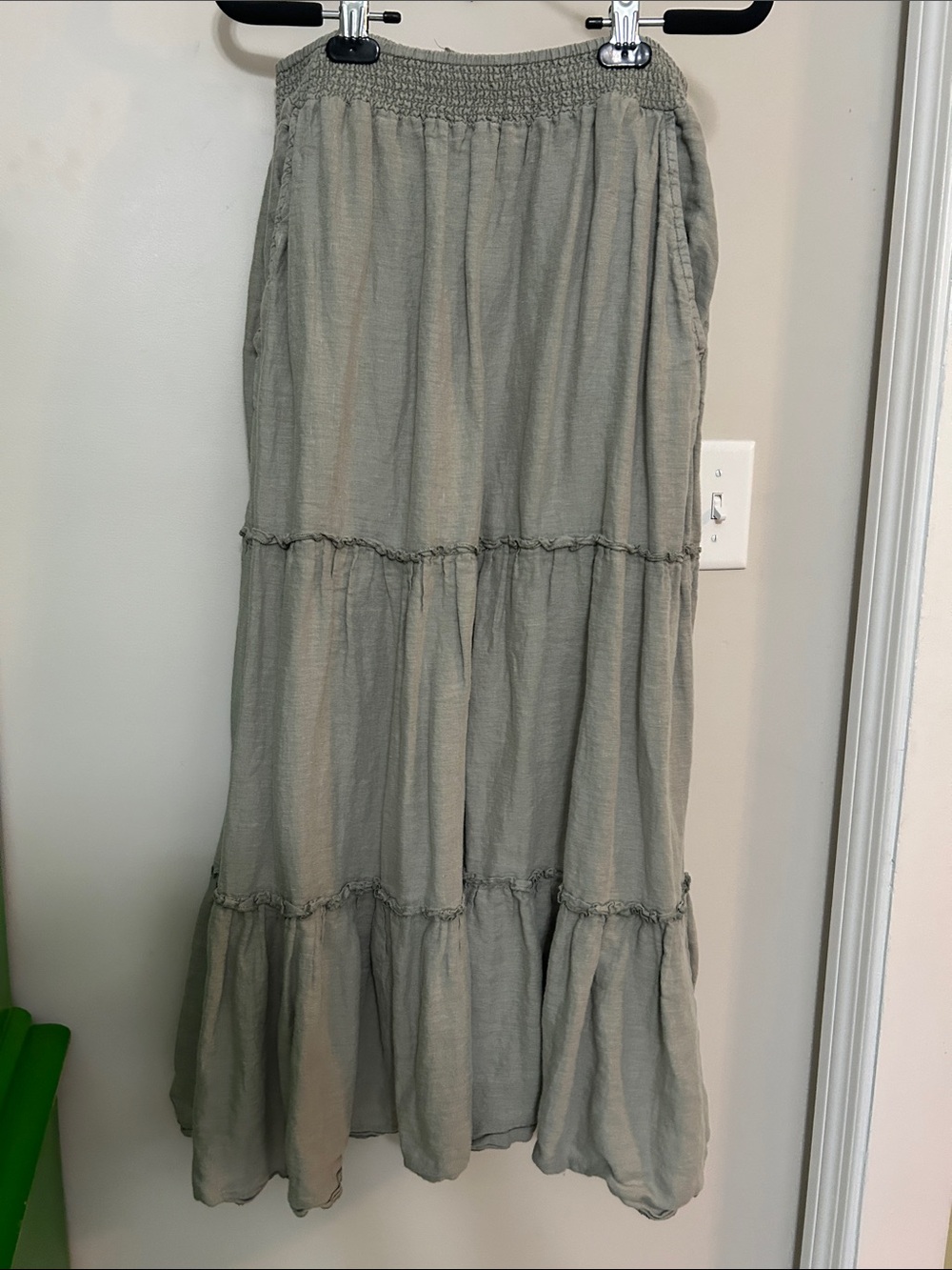 Rachel Zoe Tiered Maxi Skirt in Sage